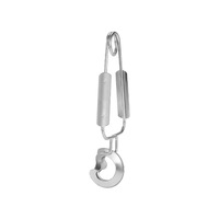 Ensemble de vaisselle jetable classique pour escargots grillés en 3 pièces, comprenant une assiette en acier inoxydable, un clip, une fourchette, des outils pour les fêtes de fruits de mer