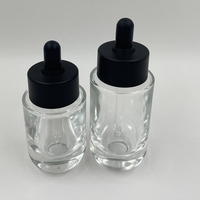 Flacon cosmétique vide en verre avec bouchon à vis pour tonique, gouttes pour les yeux et sérum de soin de la peau