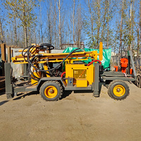 Plateforme de forage de puits d'eau 300 mètres, plateforme de forage minière entièrement hydraulique, machine de forage rotative pour trous à vendre