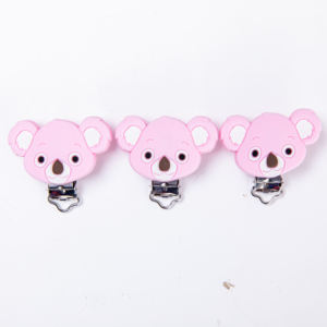 <span class=keywords><strong>Chupete</strong></span> de silicona con forma de Koala de Metal, Clips de soporte, <span class=keywords><strong>chupete</strong></span> de bebé con pezón de silicona - Product Image 1