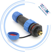 Connecteur mâle/femelle étanche IP67 Weipu SP1310 à 2, 3, 4, 5, 6 ou 8 broches pour équipement industriel
