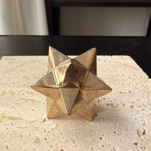 Venta al por Mayor de Estrellas de Merkaba de Calcopirita Natural, Cristales, Piedras Preciosas, Piedra de Meditación, Adorno de Mesa para Decoraciones de Cristal - Product Image 5