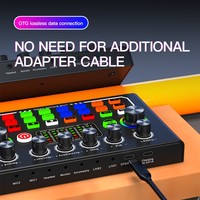 F009 Kartu Suara Profesional Live Sound OTG Mixer Audio Lossless untuk Streaming Nirkabel dengan Baterai 800mAh Tanpa Perlu Adaptor