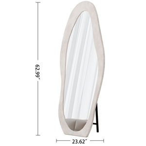 <span class=keywords><strong>Miroir</strong></span> <span class=keywords><strong>mural</strong></span> sur pied ondulé irrégulier pleine longueur pour chambre à coucher, salon, dressing - Product Image 3