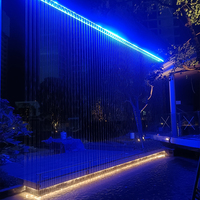 Fuente Comercial Water Faery, Elegante Cortina de Agua Moderna, Acero Inoxidable 304, Luz LED Multicolor, Ecológica