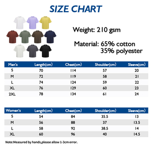 เสื้อยืดคู่รักขายดี ทรงลำลอง ใส่ได้ทั้งชายหญิง น้ำหนัก 210 กรัม ผ้าคอตตอนผสมโพลีเอสเตอร์ แห้งเร็ว เป็นมิตรกับสิ่งแวดล้อม ระบายอากาศได้ดี - Product Image 5