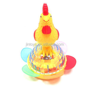 Gallo in Piedi con Girasole Rotante, Luci Colorate e Musica, Meraviglioso Giocattolo Elettronico per Bambini - Product Image 1