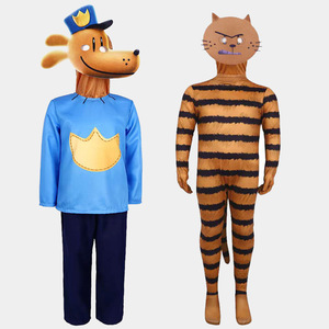 Nuevo disfraz de Halloween lastimoso perro hombre Detective Cosplay para niños vestido de juego de rol de escenario para fiesta Anime Cosplay - Product Image 1