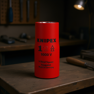 Clé à douille Knipex 1/2 pouce à emmanchement carré interne, isolée 1000 V, fabriquée en Allemagne - Product Image 3