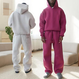 Fabricant de survêtements personnalisés Survêtement de luxe en coton de créateur Ensemble sweat à capuche et pantalon de survêtement unisexe vierge et uni pour hommes - Product Image 2