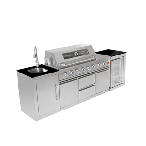 Fabricant de sortie d'usine Cuisine extérieure Armoire en acier inoxydable Réfrigérateur BBQ Grills à gaz pour la fête - Product Image 2