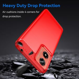 Funda de teléfono móvil TPU a prueba de golpes, funda trasera de silicona de fibra de carbono para Motorola Moto G24 G04 G84 G54 - Product Image 4