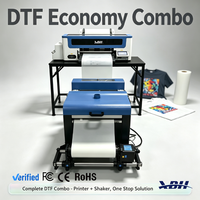 Impresora para DTF, impresora de pegatinas DTF A3 XP600 30cm, combo con agitador de polvo, impresora de transferencia de película PET para camisetas, para pequeños negocios.