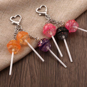 Porte-clés Y2K Sucette <span class=keywords><strong>Rose</strong></span> et Violette Mignonne pour <span class=keywords><strong>Sac</strong></span> à Main, Breloque <span class=keywords><strong>Sac</strong></span>, Pendentif Sucette - Product Image 2