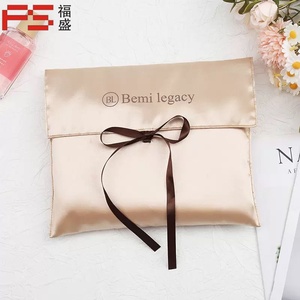 High Quality Soft Silk <strong>Satin</strong> Envelope Luxury Handbag Cosmetic Packaging Dust <strong>Pouch</strong> for Wig Hair Storage Gift Bag - Product Image 4