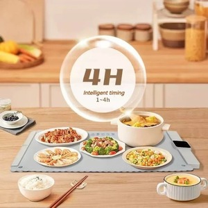 Nouvelle plaque chauffante portable à minuterie pour aliments, pliable et multifonctionnelle, pour la maison, coussin chauffant électrique pour repas - Product Image 4