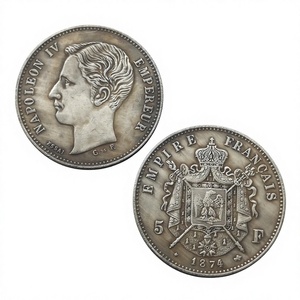 Pièces de monnaie commémoratives de style <span class=keywords><strong>Napoléon</strong></span> IV de 5 francs de France de 1874, cadeaux, décoration de la maison - Product Image 2