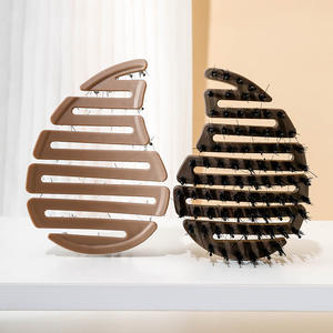 Peigne à vent antistatique en forme <span class=keywords><strong>de</strong></span> pêche 2026, à poils lisses et moelleux, pour un massage capillaire et un volume optimal - Product Image 4