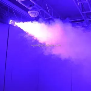 Mesin asap LED, efek panggung pernikahan 6 buah mesin asap LED 1500w Rgb peralatan efek panggung mesin kabut