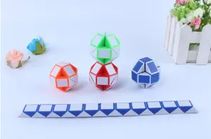 Children's Puzzle Toys Wholesale Promotion Funny Toys Folding Magic Rulers 24 Sections Colorful Magic Snake Cubes For Kids Game
