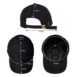 Casquette de baseball unisexe personnalisée avec doublure en satin, ajustable, 6 panneaux, tissu 100% polyester avec boucle métallique - Product Image 5