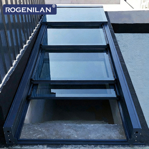 ROGENILAN Fenêtre <span class=keywords><strong>de</strong></span> <span class=keywords><strong>toit</strong></span> coulissante motorisée à double vitrage en aluminium coupe-vent personnalisée - Product Image 4