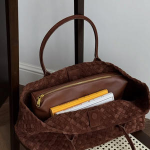 Sac à main de créateur en lurex pour femme, classique, de luxe, en matière douce, grande capacité, avec boucle à anneau métallique et double bandoulière - Product Image 5