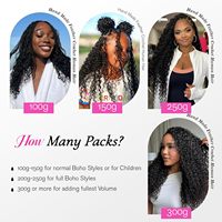 Urbeauty Miracle Knots Feather Crochet 18 pouces 100% Cheveux Humains Naturels 100 Brins Ondulations Profondes Tresses Bohèmes Pré-bouclées Sans Nœuds Couleurs