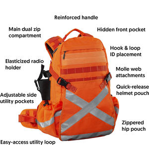 Sac à dos de sécurité et d'hydratation haute visibilité pour le travail, la chasse, la moto en orange haute visibilité pour hommes et femmes - Product Image 5