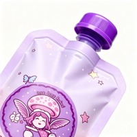 Pochette souple personnalisée avec bec verseur et bouchon en plastique pour jus, boissons liquides et emballages alimentaires