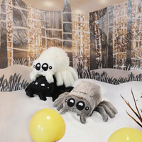 Jouets en peluche super doux en coton PP, araignées sauteuses tachetées mignonnes, jouets en peluche anti-stress pour Halloween