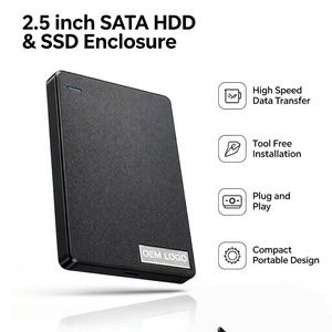 กล่องใส่ฮาร์ดดิสก์ SSD ขนาด 2.5 นิ้ว แบบ SATA พร้อมพอร์ต USB A สำหรับเชื่อมต่อ SATA รองรับการสำรองข้อมูลด้วยปุ่มเดียว สำหรับกล้องวงจรปิด DVR NVR สำหรับ iMac สำหรับกล้องแอคชั่นแคม และกล้องติดรถยนต์ - Product Image 4