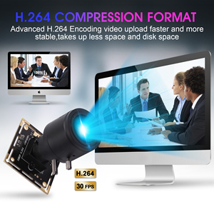 Webcam USB Full HD 1080P H.264 à faible luminosité avec microphone grand angle 95° et objectif M12 2.8-12mm pour diffusion en direct - Product Image 4