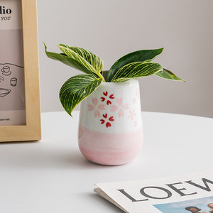 Vase en céramique de style minimaliste et frais avec fonction hydroponique pour la décoration de salon, idéal pour l'affichage de fleurs séchées ou fraîches. - Product Image 4