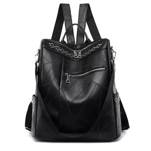 Zaino <span class=keywords><strong>Mini</strong></span> Antifurto Trendy <span class=keywords><strong>2026</strong></span> per Donne, Borsa Scolastica alla Moda in Pelle PU con Fodera in Poliestere per Adolescenti - Product Image 1