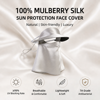 Masque facial long coréen en pure soie de mûrier 16 Momme, protection UV, haute qualité, OEM ODM, logo personnalisé, stock usine