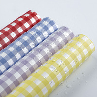 DLBZ Papier d'art écologique à motif quadrillé pour bouquet de fleurs fraîches, matériaux d'emballage imperméables à double face, en rouleau