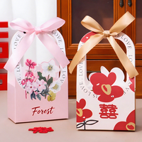 Caja de dulces de celebración de boda, bolso de boda de alta gama, venta al por mayor de regalo de embalaje de estilo chino, vacío