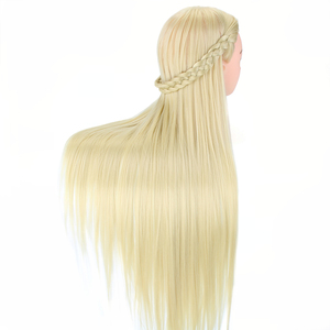 <span class=keywords><strong>Tête</strong></span> de Mannequin de Coiffure en Fibre Haute Température de 30 Pouces pour Entraînement <span class=keywords><strong>à</strong></span> la Coupe de Coiffure <span class=keywords><strong>Blonde</strong></span> Poupées Factices - Product Image 3