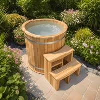 Outdoor Holz Whirlpool Set Cold Plunge Pool und Chiller Ice Barrel Bad Eis kübel Badewanne für den Außenbereich