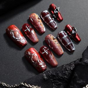 <span class=keywords><strong>Uñas</strong></span> Postizas <span class=keywords><strong>de</strong></span> Halloween con Diseño <span class=keywords><strong>de</strong></span> Fantasma, Almendra Mediana, 3D, 10 Piezas, Calabaza, Chica Sexy, Araña, Ángel, Corazón Rojo, <span class=keywords><strong>Uñas</strong></span> Decorativas - Product Image 4