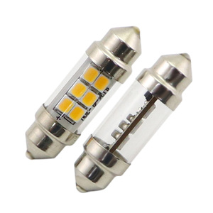 Midcars โคมไฟ LED อ่านหนังสือสำห<span class=keywords><strong>รับ</strong></span><span class=keywords><strong>รถ</strong></span>ยนต์, โคมไฟป้ายทะเบียน C5W 12-24โวลต์50-100LM ความสว่างสูงหลอดไฟแอลอีดีสองแฉก2ปี - Product Image 5