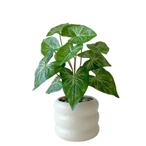 Plante Artificielle en Pot Muyu Chronicles, Petites Feuilles en Soie, Décoration de Bureau et de Maison - Product Image 5