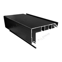 Roumanie Plafond tendu moderne Rail à rideaux intégré Profilé en aluminium Voie personnalisée Profilé en aluminium noir
