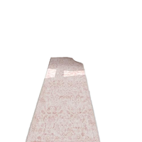 Pink Wool Thin Boho Washable Distressed Low-Pile Non-Slip Runner Rug 36x84 Inch for Hallways Kitchen Entryway & Bathroom