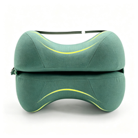 Oreiller orthopédique pliable en mousse à mémoire de forme pour genoux, avec sangle de fixation amovible, soutien pour les jambes, idéal pour dormir sur le côté, oreiller pour femme