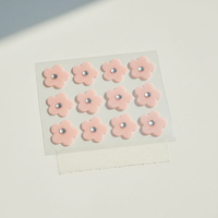 Patchs Hydrocolloïdes Anti-Acné en Gel, 12 Points, Motif Fleur Rose, Végan, Non Testé sur les Animaux, Soin Personnel et Beauté