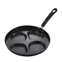 Wajan Penggorengan Telur Bentuk Hati Bulat dari Batu Medis, Wajan Anti Lengket untuk Memasak Telur, Panci Saus, Peralatan Dapur