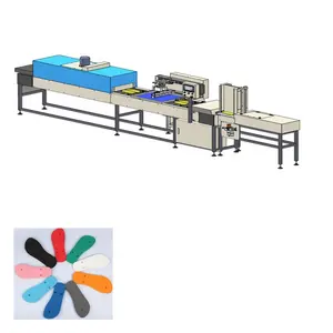 Havaianas Automatic Sandal Flip Flop Silk Screen Printing Machine For Slipper Making Three Color