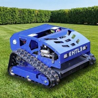 Tondeuses à gazon robotisées industrielles robustes à commande à distance, zéro virage, 4500W, électriques, pour la coupe de l'herbe forestière
